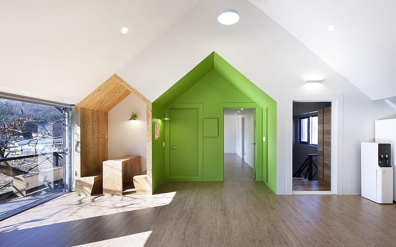 house, comfort, interior of attic, HD wallpaper