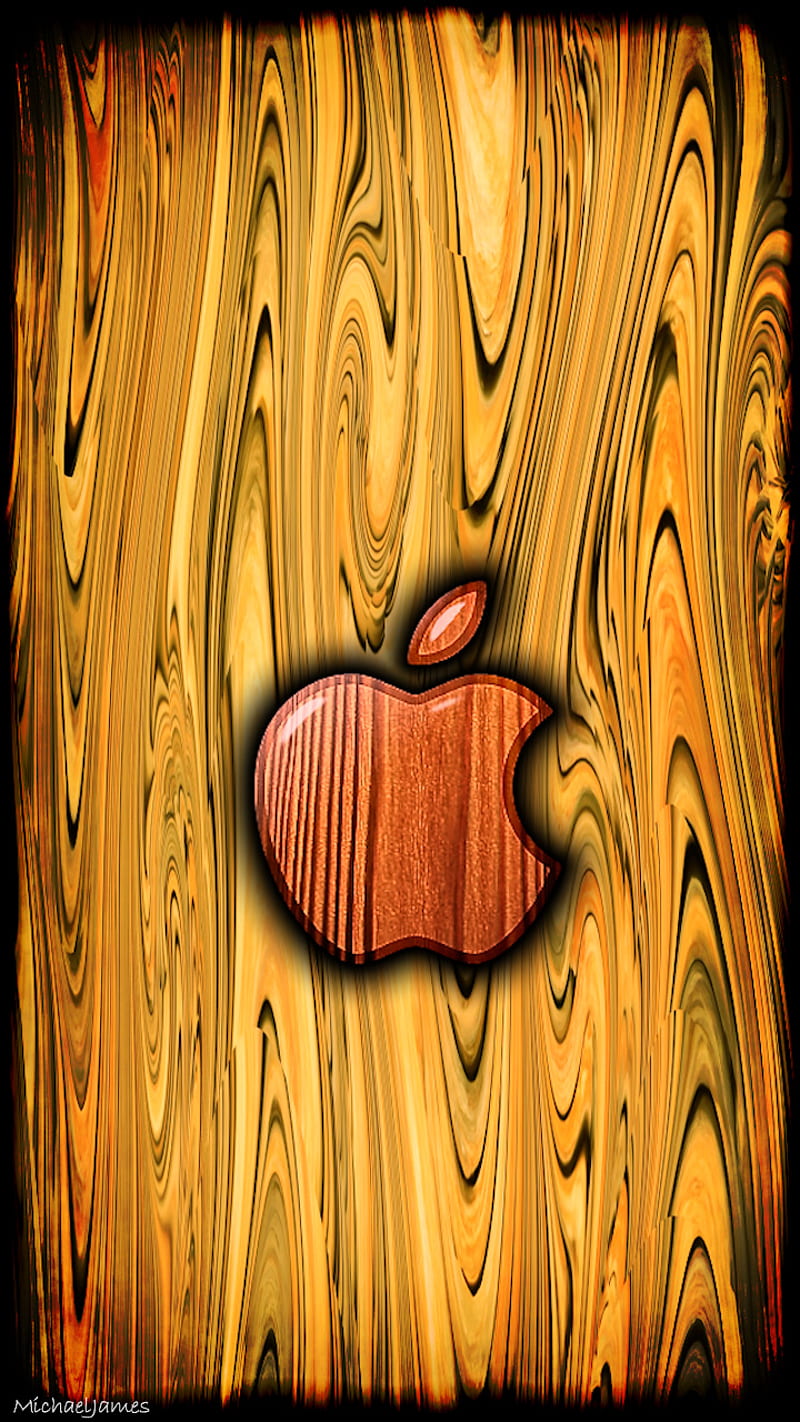 Burnt Wood Apple, burn, logo, HD phone wallpaper