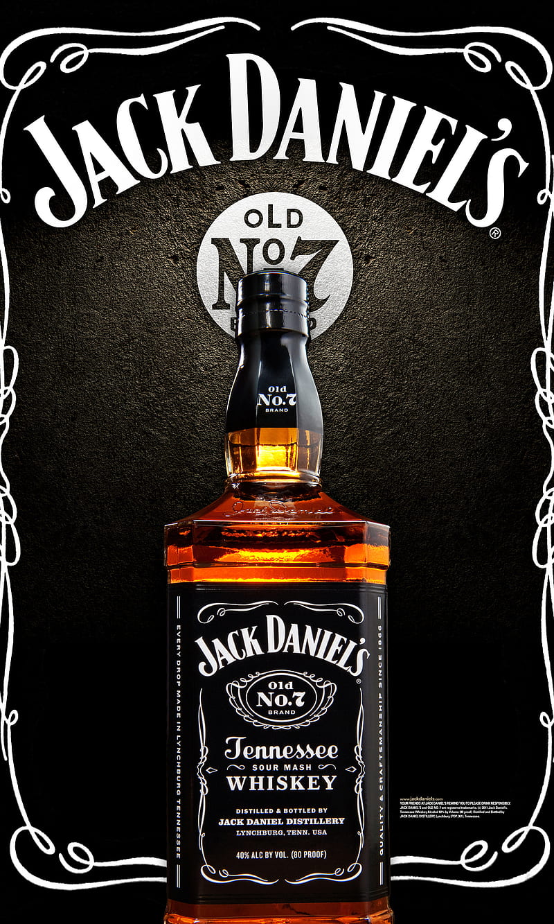 Classic Jack, art, black, dark, drink, iconic, jack daniels, logo, party,  shot, HD phone wallpaper | Peakpx