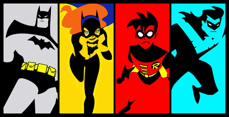 Batman, The New Batman Adventures, Barbara Gordon, Batgirl, Dick Grayson,  Nightwing, HD wallpaper | Peakpx