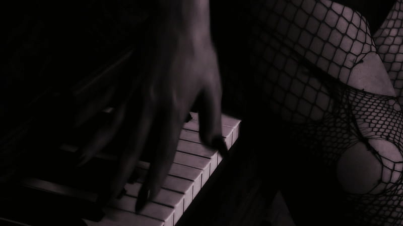 Stroking the keys, Piano, Music, Sexy, Fingers, Black and white, Suggestive, Hand, HD wallpaper