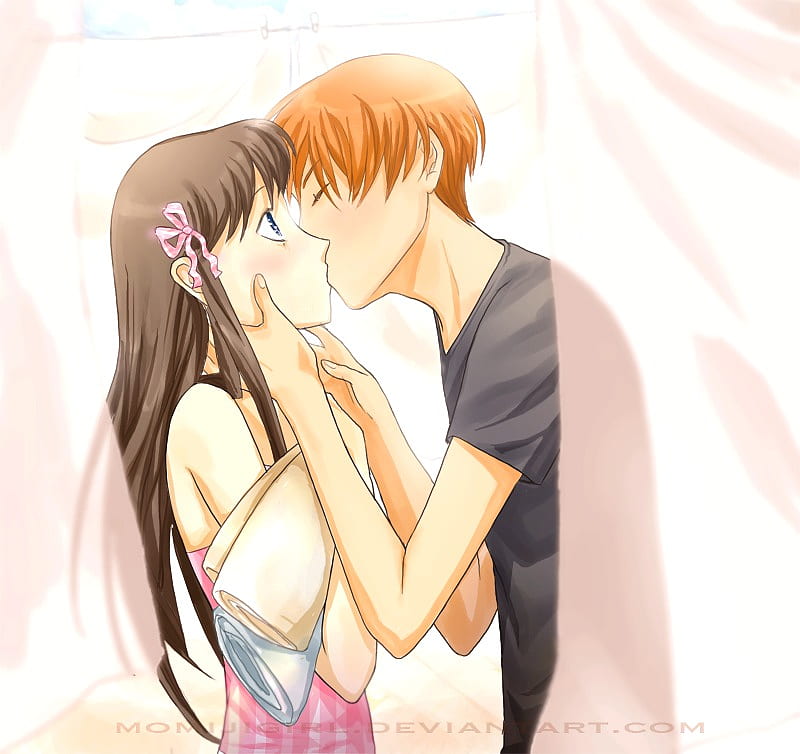 Fruits Basket Kyo and Tohru Sticker kiss and hug Season 3 Holo -   Portugal