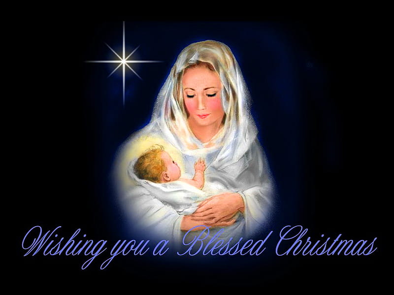 My wish, jesus, christmas, wish, blessed christmas, mary, christmas star, HD wallpaper