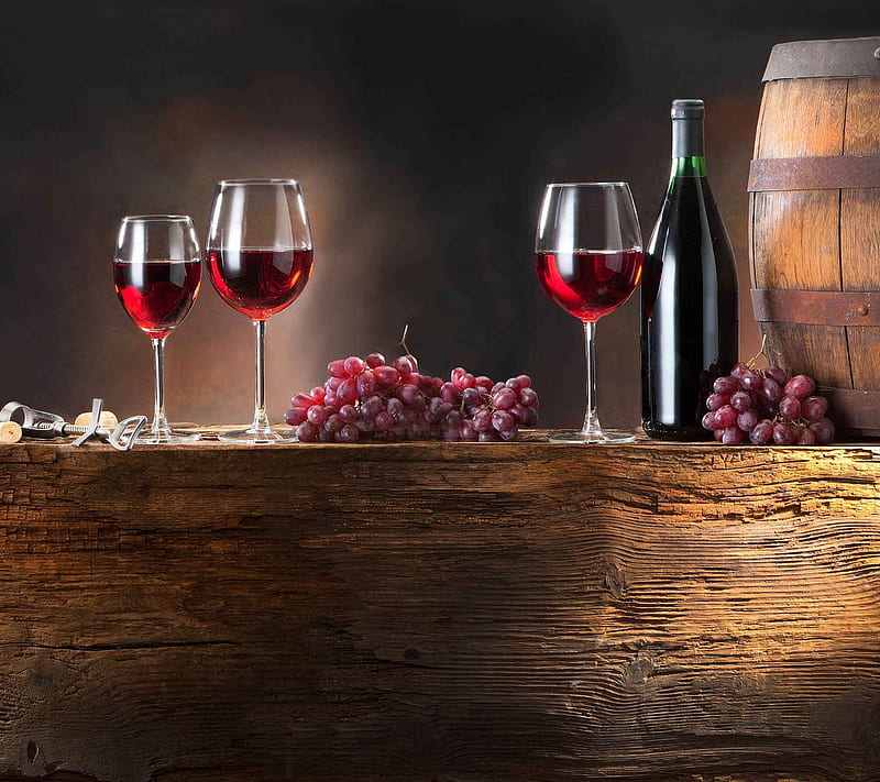 Wineglass, glass, grape, red, wine, HD wallpaper