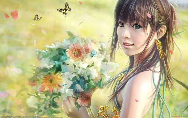Fantasy-CG-Character i-chen-lin-04-Spring-Girl, HD wallpaper
