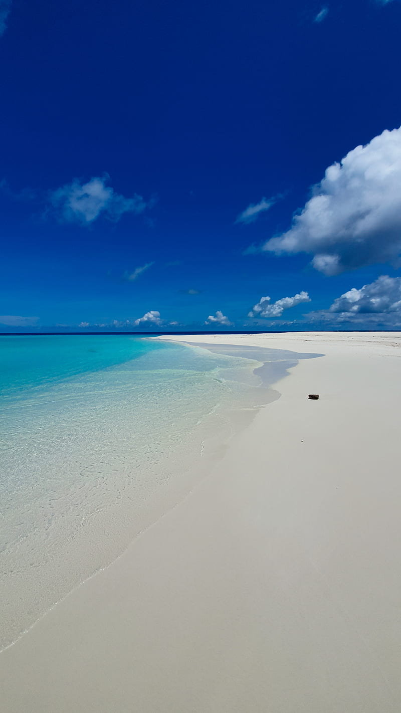 White sand beach, blue-sky, bluesea, island, maldives, nature, ocean, white  sand, HD phone wallpaper | Peakpx
