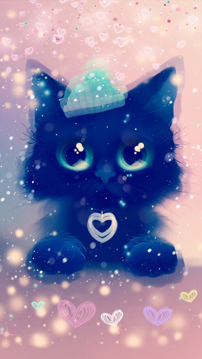 Super cute kitty, kawaii, HD phone wallpaper | Peakpx