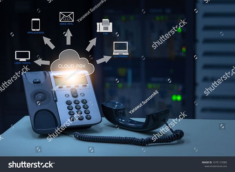 IP Telephony cloud pbx concept, telephone device with illustration icon of voip services and networking data center on background #Ad, #. Ip telephony, Pbx, Voip, HD wallpaper