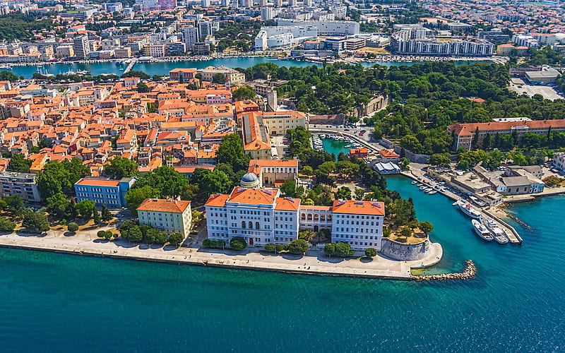 Zadar, resort, Adriatic sea, summer, Adriatic, Croatia, HD wallpaper