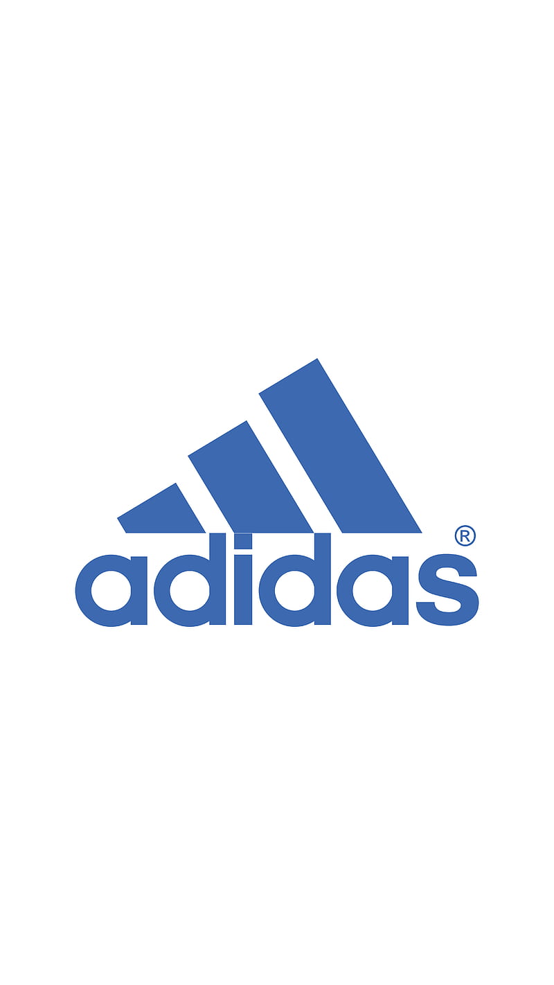 Adidas, blue, blue, branco, logo, brand, white, HD phone wallpaper