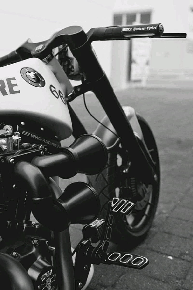 Bike, black, motorcycle, night, police, racer, HD phone wallpaper