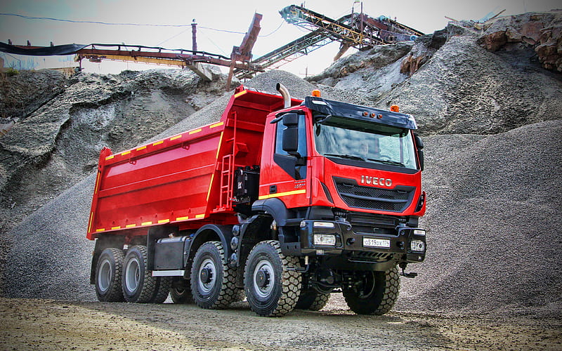 IVECO-AMT 753910-10 dumper, 2020 trucks, dump trucks, LKW, cargo transport, 2020 Iveco Trakker, trucks, IVECO, HD wallpaper