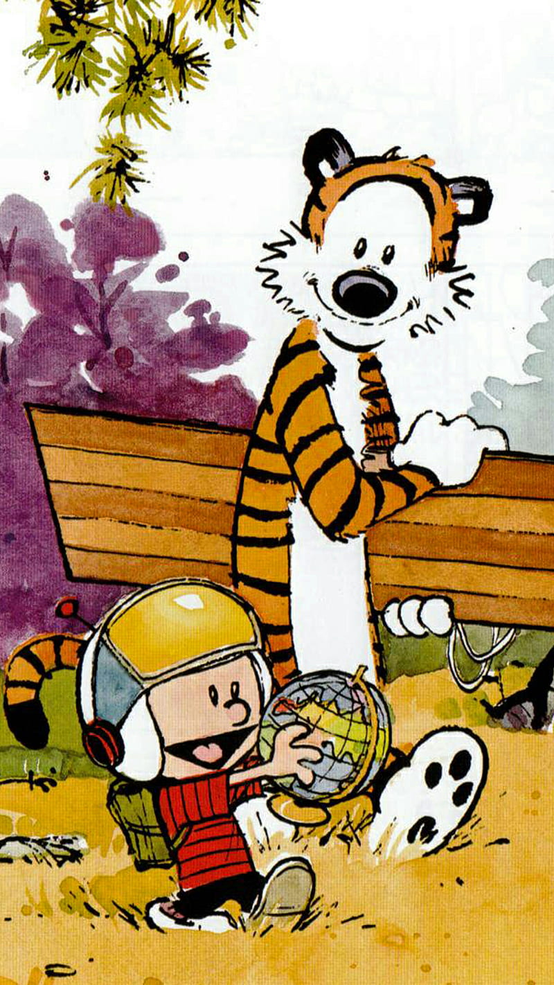 Calvin and Hobbes, adventure, calvin, comics, friends, hobbes, imagination,  watterson, HD phone wallpaper | Peakpx