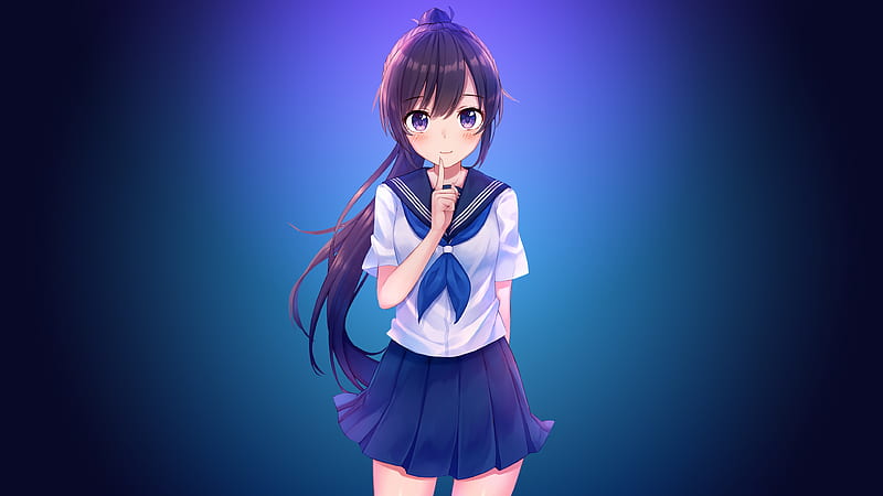 Anime Girl In School Uniform , anime-girl, anime, HD wallpaper