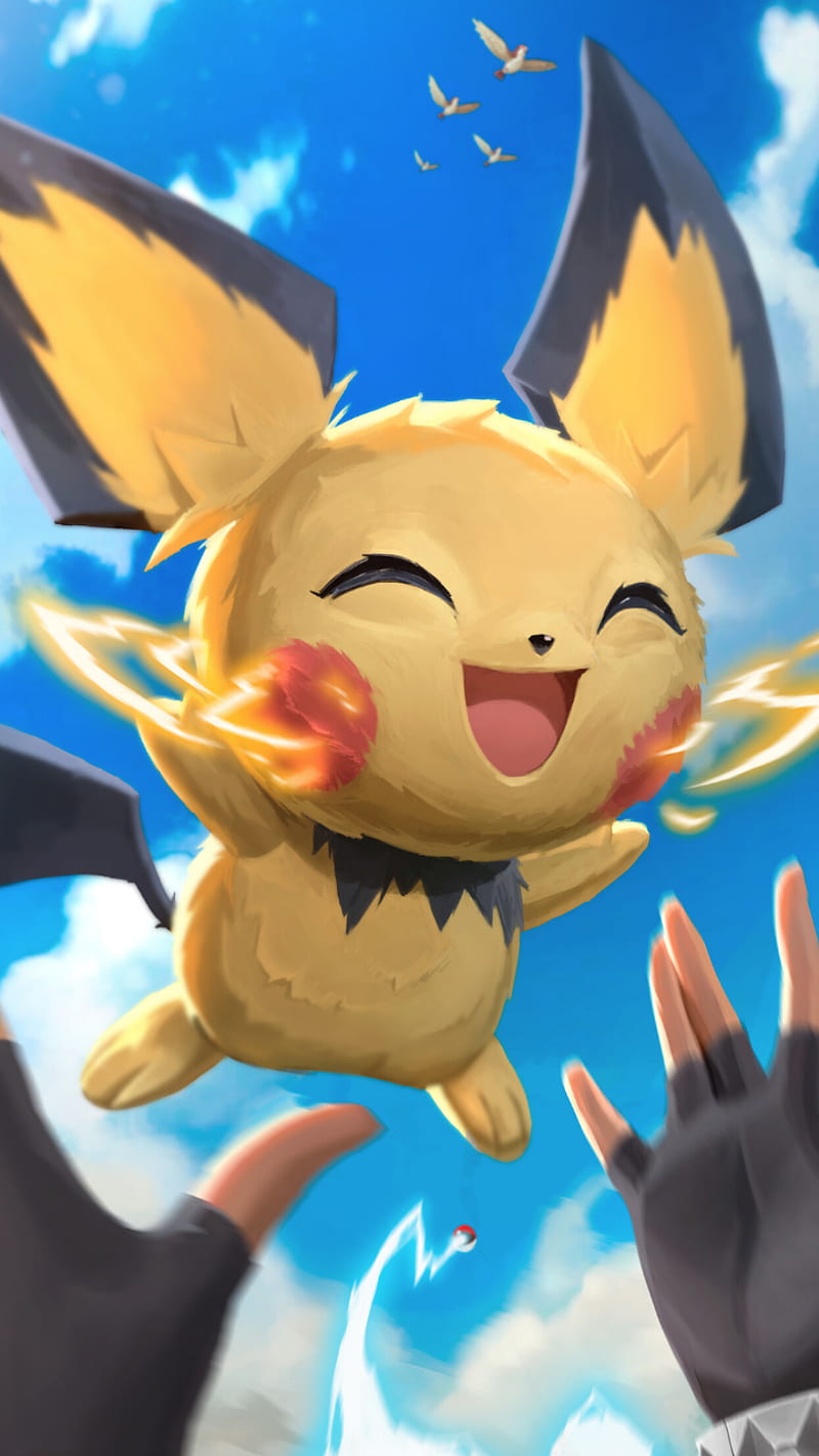 Pichu, animales, dibujos animados, dibujos, ninetys, pokemon, Fondo de pantalla de teléfono HD | Peakpx