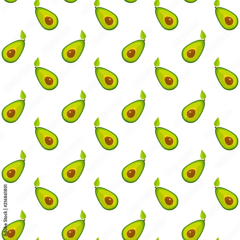 Seamless wallpaper with cute cartoon avocado 16624698 Vector Art at  Vecteezy