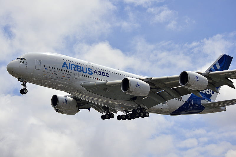 Airbus A380 airplane, HD wallpaper