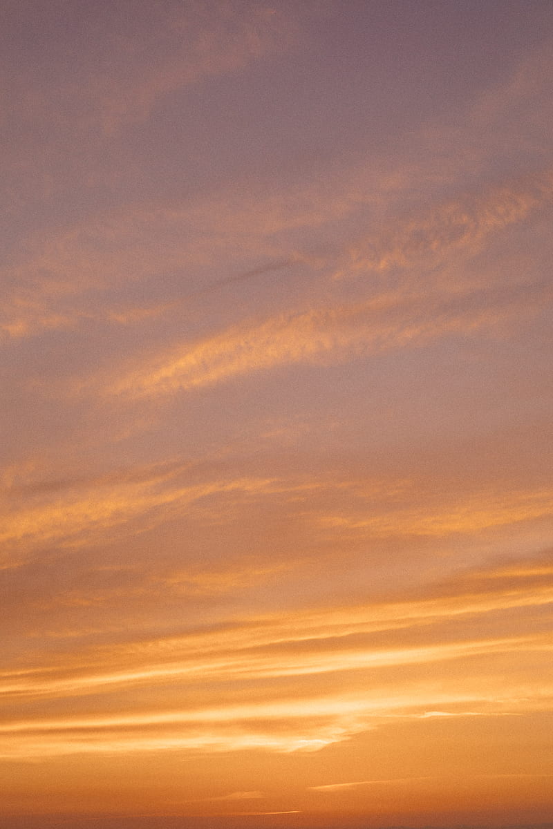 Blue Sky and White Clouds during Sunset, HD phone wallpaper