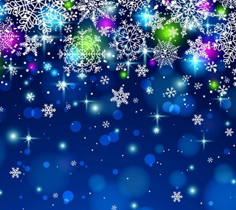 Christmas Decor, background, blue, decor, holiday, HD wallpaper