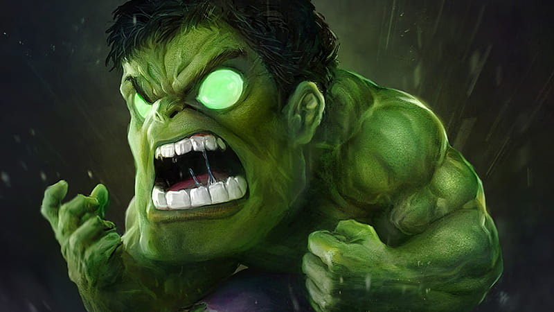 Green Hulk, hulk, superheroes, HD wallpaper
