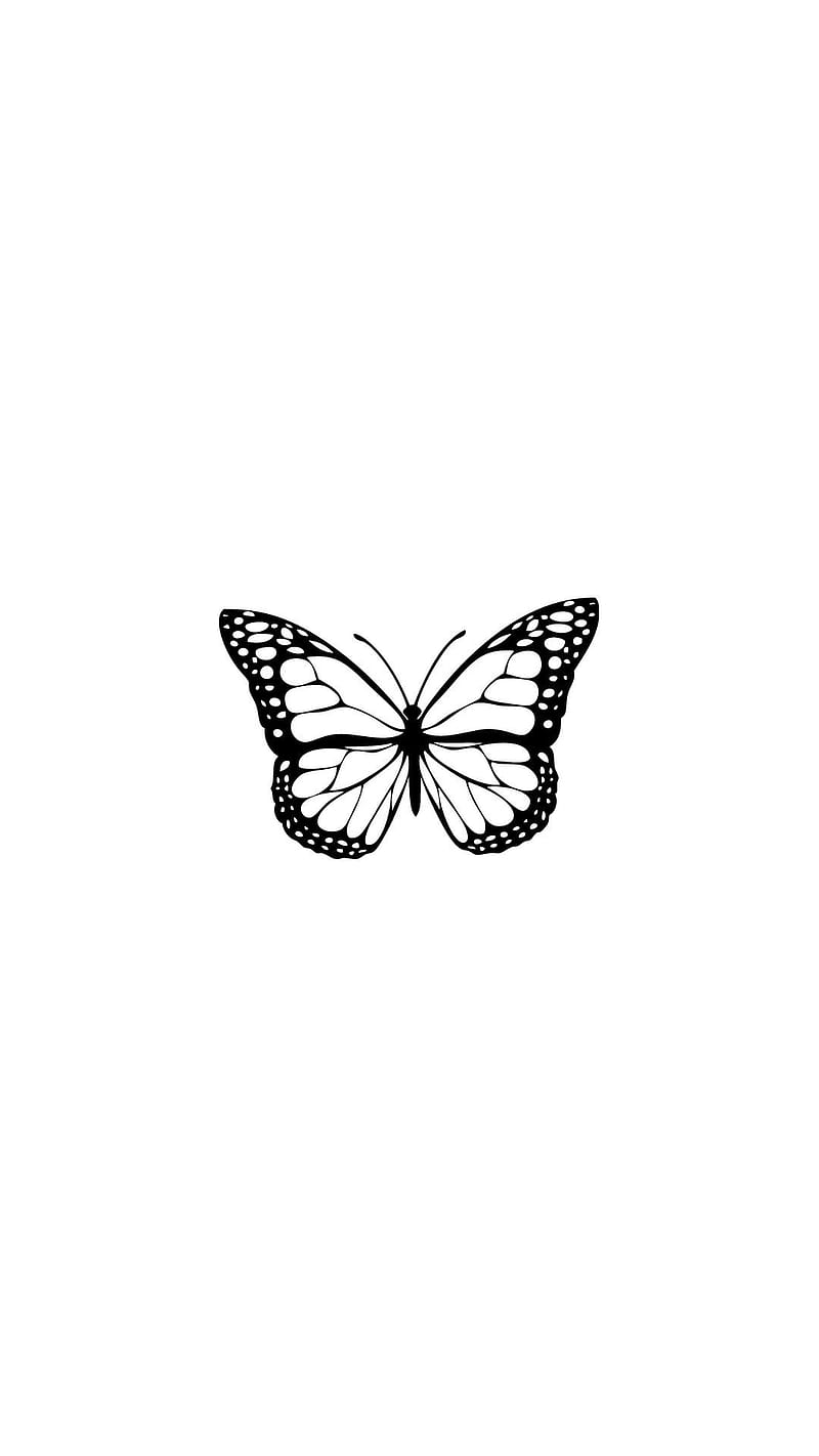 Mariposa - blanco minimalista. tatuagem de borboleta, tatuagem borboleta,  tatuagens aleatórias, Fondo de pantalla de teléfono HD | Peakpx