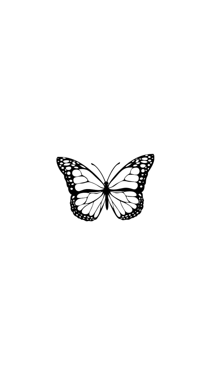 Butterfly - White Background Minimalist . Tatuagem de borboleta, Tatuagem borboleta, Tatuagens aleatórias, Small Butterflies, HD phone wallpaper