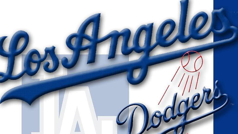 Blue Words Of Los Angeles Dodgers With Gray Background HD Dodgers