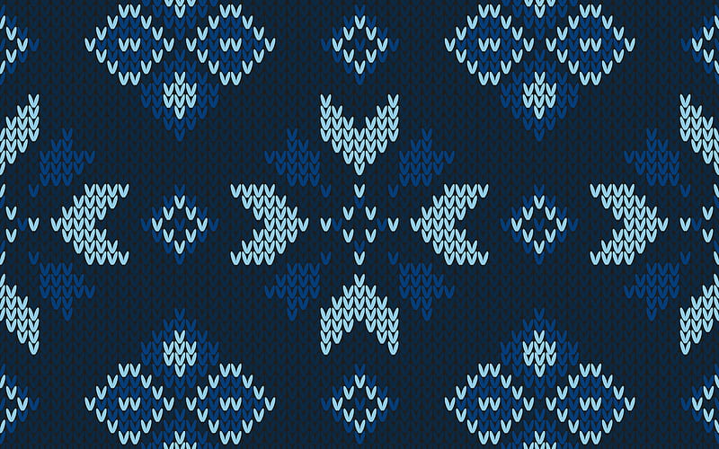 blue knitted texture, blue christmas background, Art, Creative Art, Christmas, New Year, blue winter background, HD wallpaper
