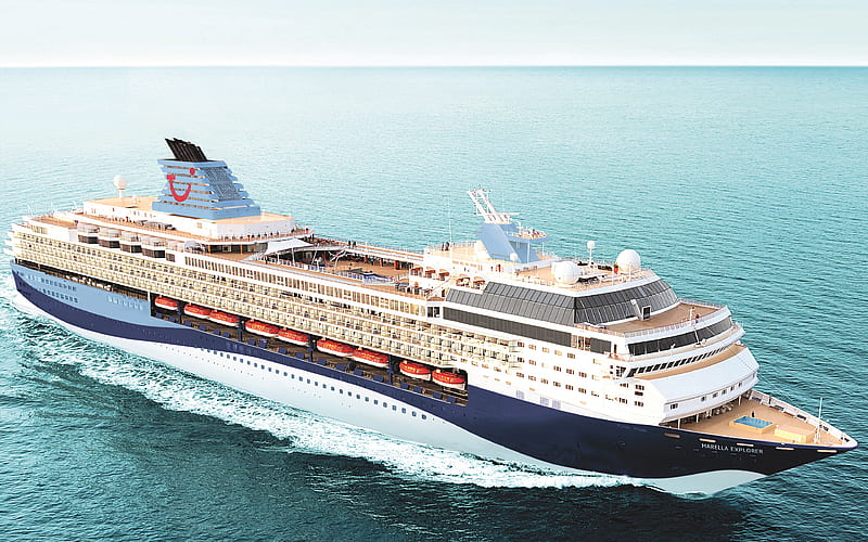 Marella Explorer cruise ships, sea, sunset, Marella Cruises, HD wallpaper