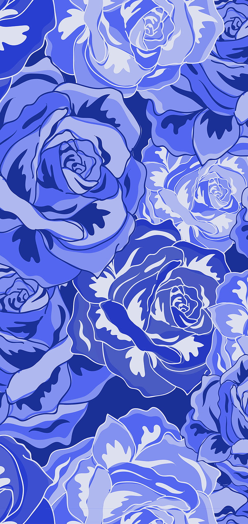 Floral Pattern, flowers, blue, abstract, flower, patterns, desenho, HD phone wallpaper