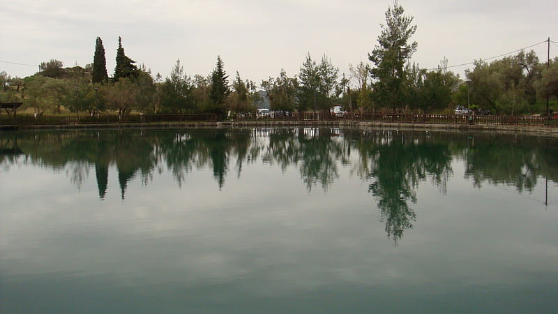 lake, greece, zaros, heraklio, crete, HD wallpaper