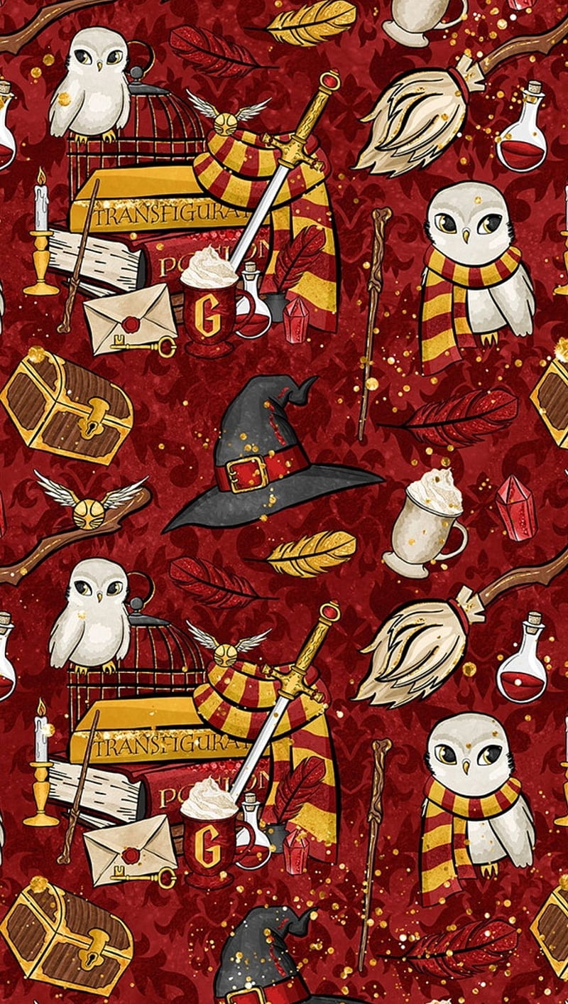Gryffindor , harry potter, gryffindor, red, sparkle, magic, wizards, lumos, HD phone wallpaper