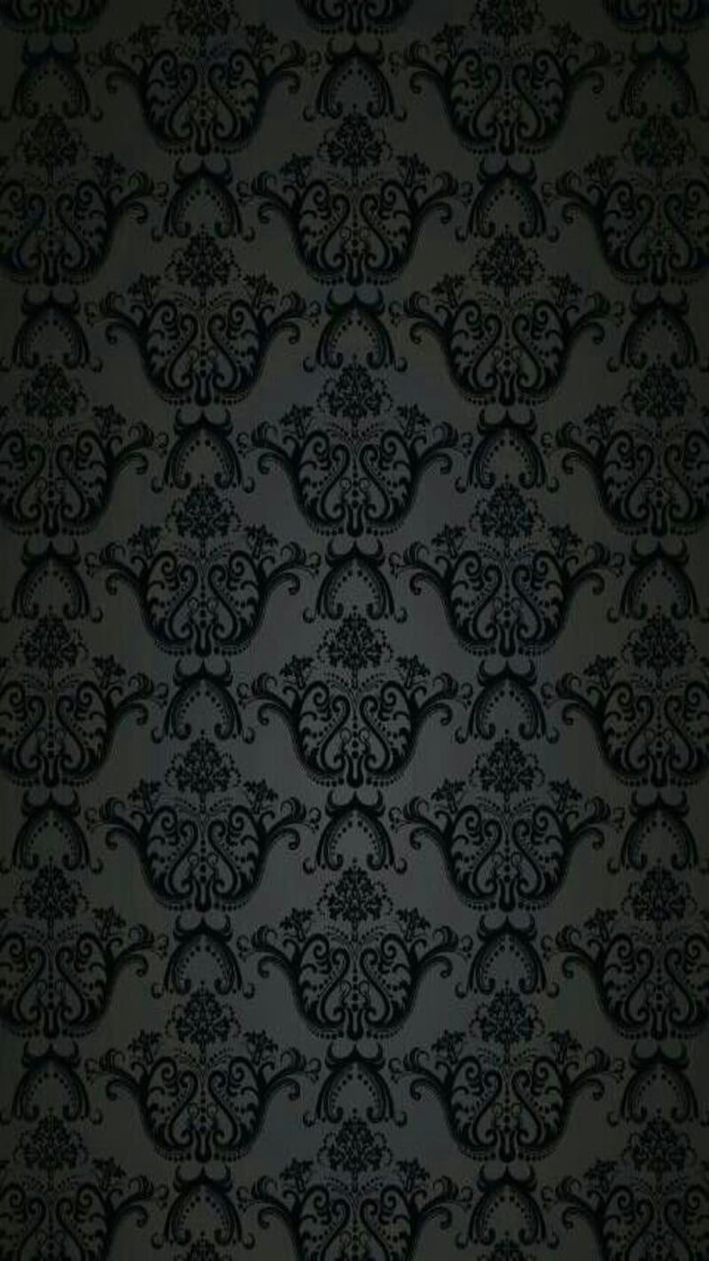 Damask, black, cute, pattern, pretty, victorian, vintage, HD phone wallpaper  | Peakpx