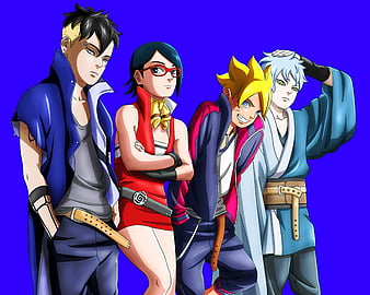 Boruto: Naruto Next Generation - Sarada Uchiha, Boruto Uzumaki e Mitsuki 2K  baixar papel de parede