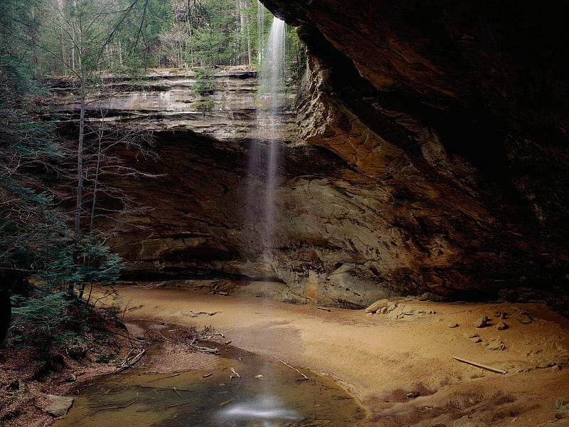 Ash Cave, Hocking Hills State Park - Ohio, waterfalls, HD wallpaper
