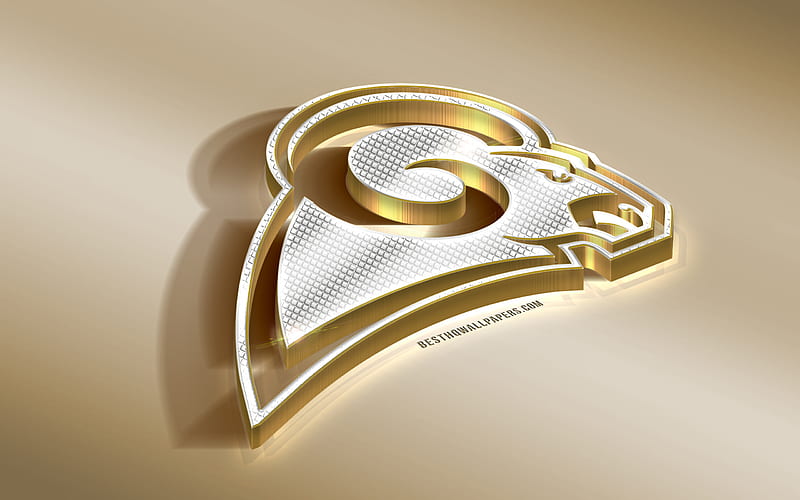 Los Angeles Rams, American Football Club, NFL, Golden Silver logo, Los Angeles, California, USA, National Football League, 3d golden emblem, creative 3d art, American football, HD wallpaper