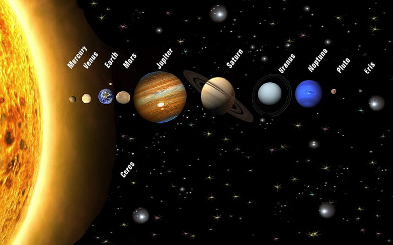The Solar System-3, planets, sun, space, solar system, earth, mars, HD wallpaper