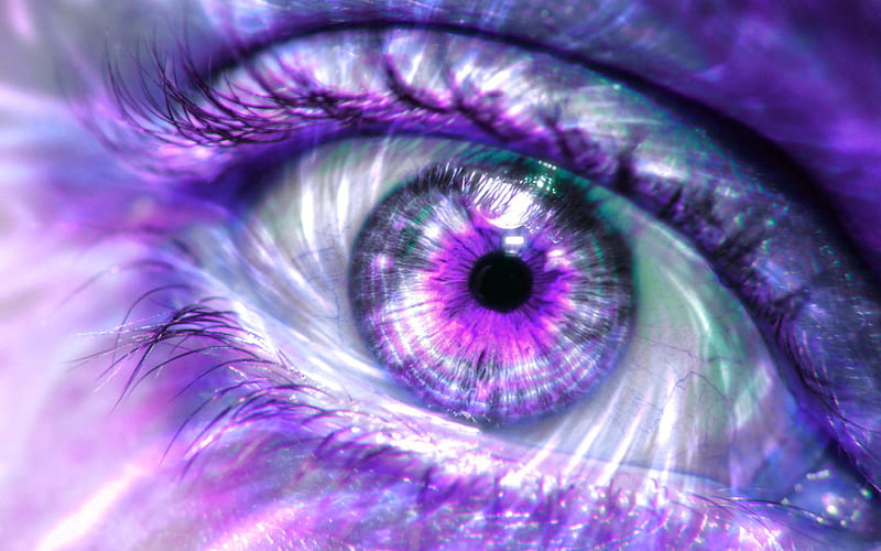 purple eye, water, purple, eye, eyes, abstract, other, HD wallpaper