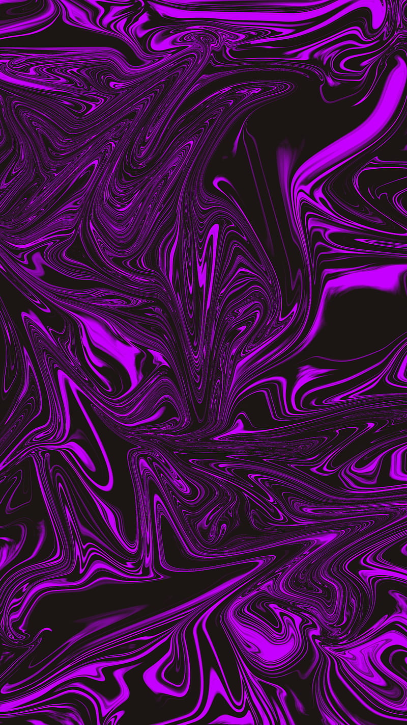 Violet liquid metal, abstract, black, dark, desenho, liquid, metal, mix, violet, HD phone wallpaper
