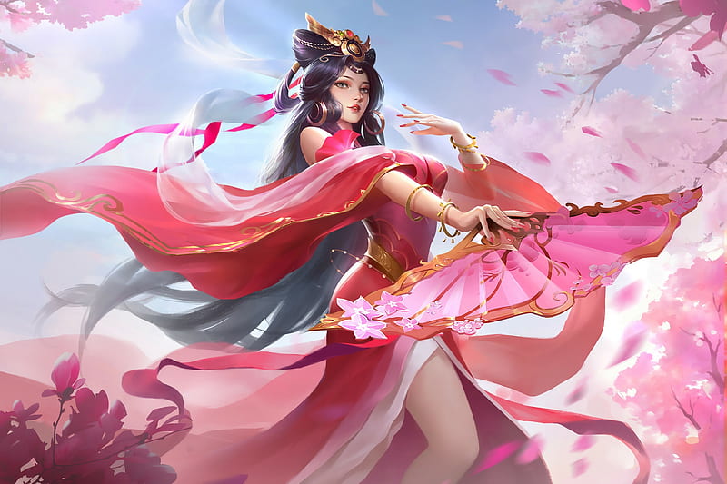 Anime Girl In Chinese Pink Dress Dancing, anime-girl, anime, artist,  artwork, HD wallpaper | Peakpx