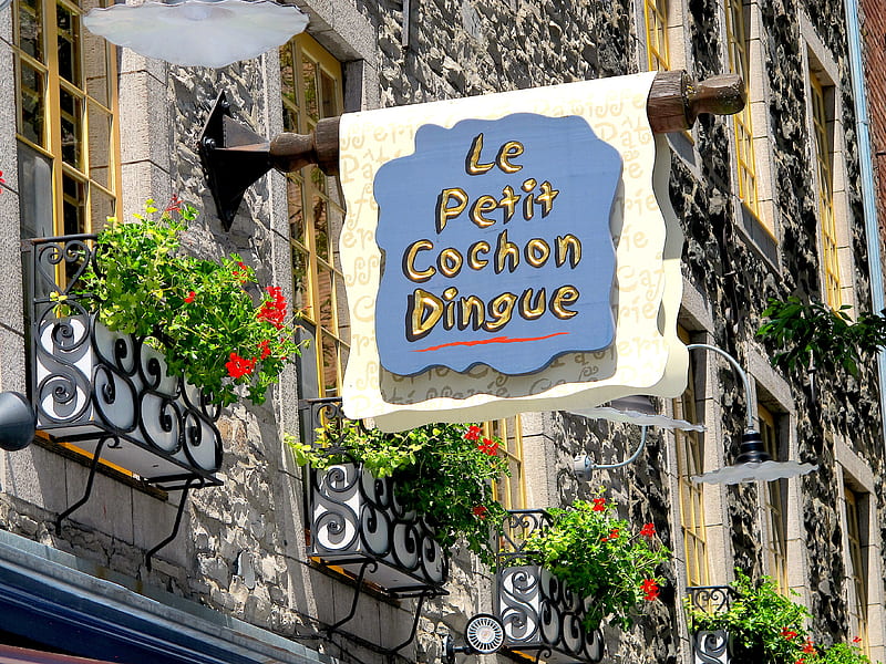 Le Petit Cochon Dingue, quebec, international, restaurants, canada, HD wallpaper