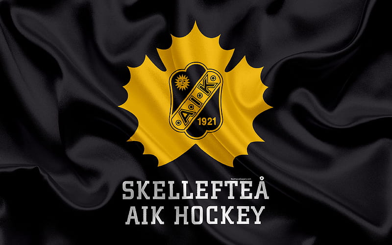 Skelleftea AIK Hockey, Swedish hockey club emblem, logo, Swedish Hockey League, SHL, hockey, Skelleftea, Sweden, HD wallpaper