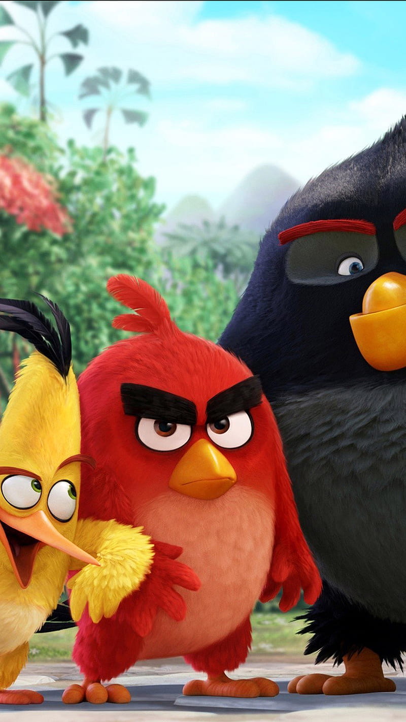 Angry Bird Movies, bomb, chuck, game, red, HD phone wallpaper