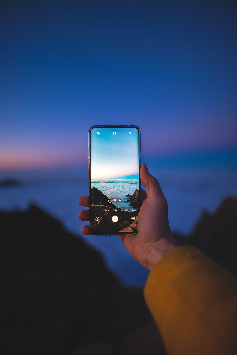 phone, smartphone, hand, landscape, HD phone wallpaper
