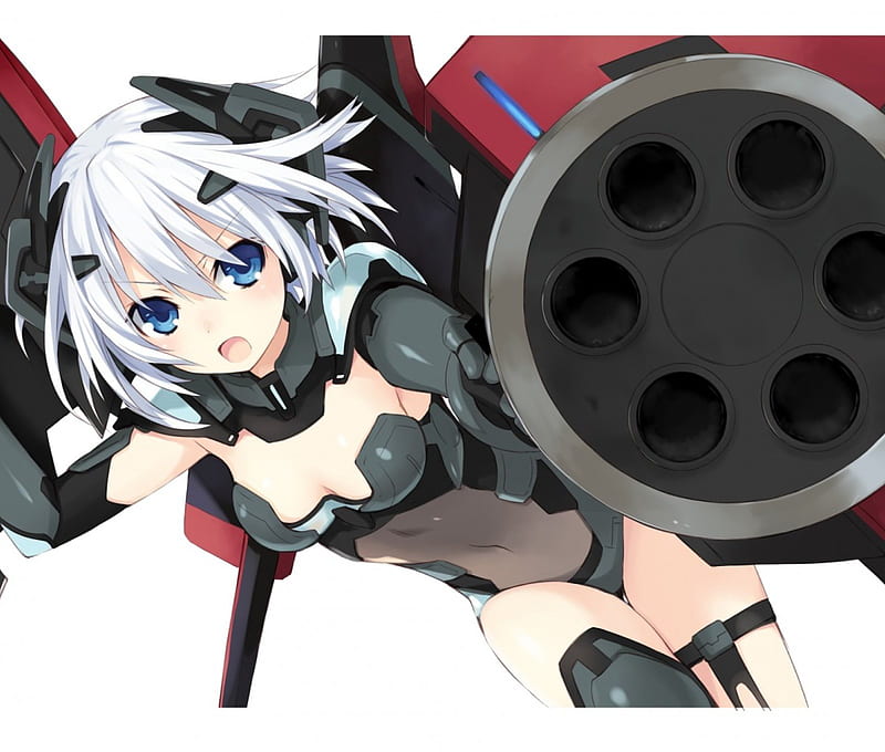 Origami Tibitti, spacegirl, origamitibiiti, gun, anime, HD wallpaper