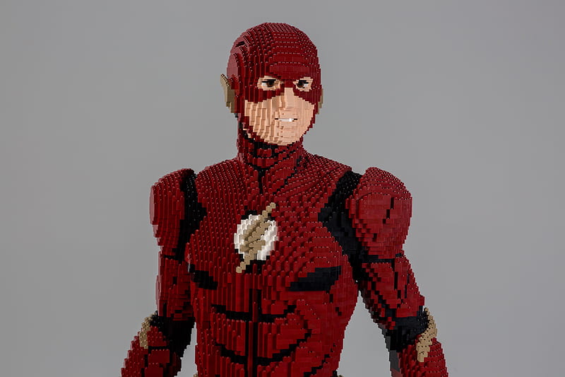 Flash Lego, flash, lego, superheroes, HD wallpaper