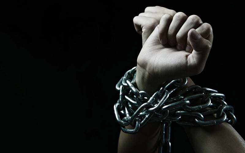 Chains, hands, hand, peace, HD wallpaper