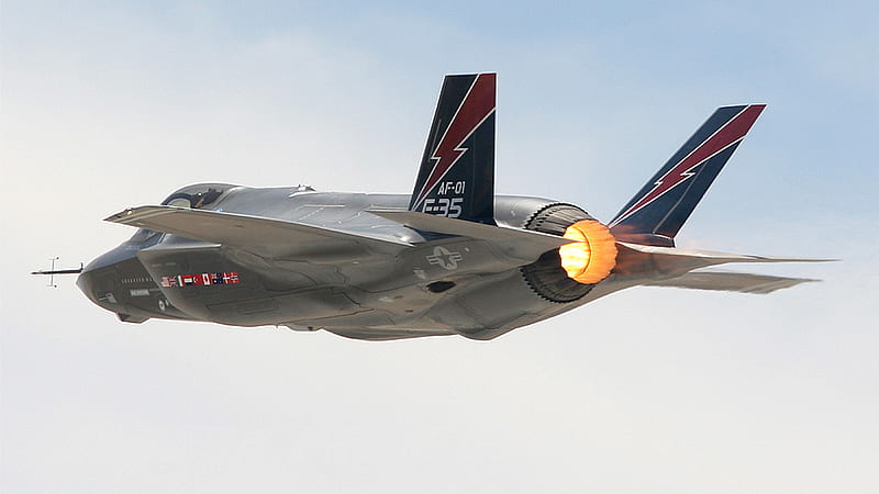 The F35, lightning, fighter, f35, military, jet, HD wallpaper