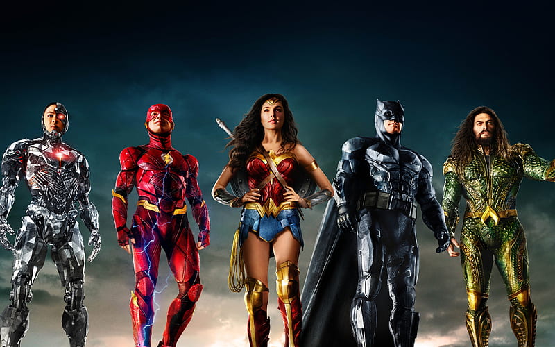 Justice League, 2017, Batman, Wonder Woman, Superman, Aquaman, Barry Allen, Ben Affleck Gal Gadot, HD wallpaper