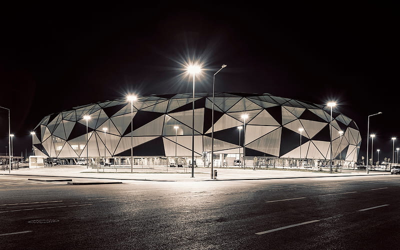 Konya City Stadium, nightscapes, soccer, Torquay Arena, Konyaspor Stadium, Konya, Turkey, turkish stadiums, HD wallpaper